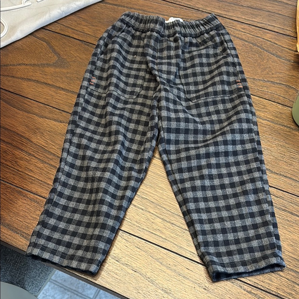 Plaid Black and Gray Pants